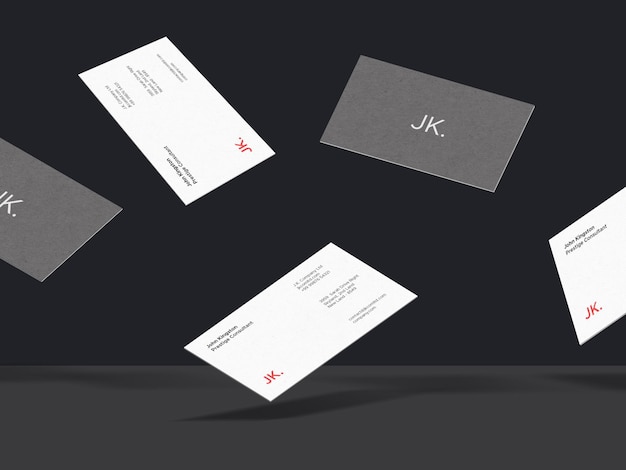 Business Cards Mockup Levitation