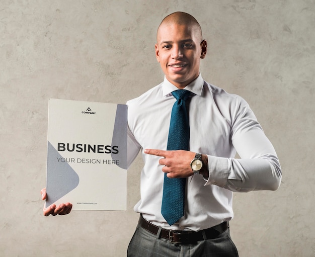 Business concept with smiley man