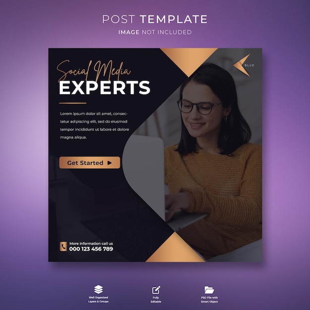 Business and corporate social media post template