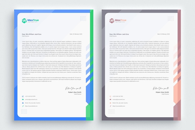 Business creative letterhead template design