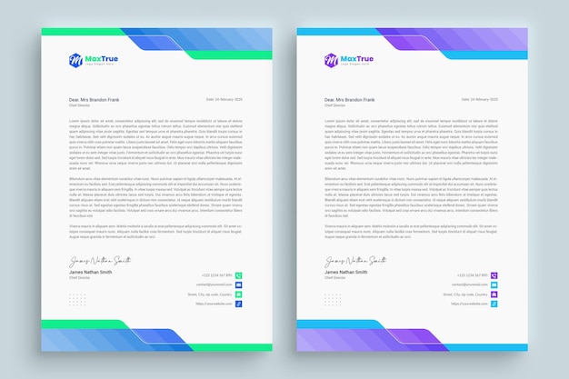 Business creative letterhead template design