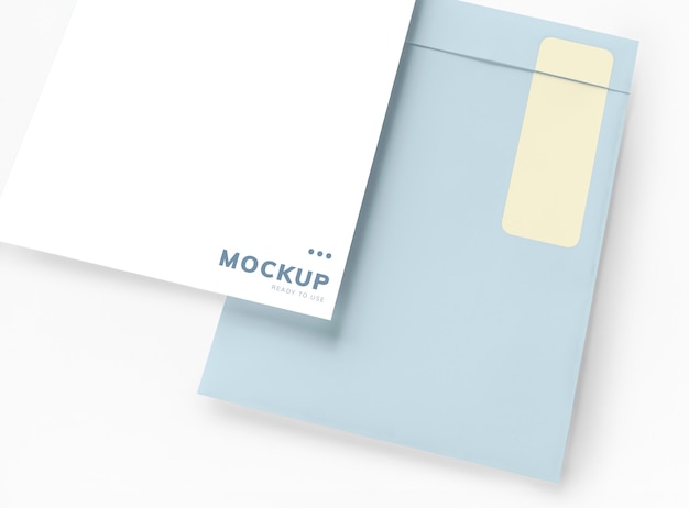 PSD business document and envelope mockup