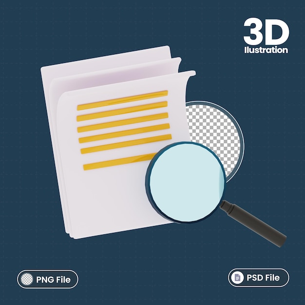 Business document Icon 3d illustration