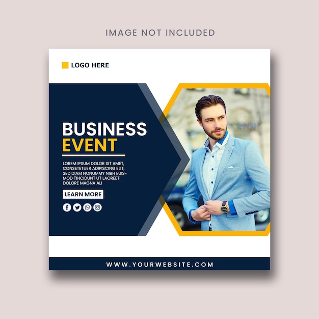 business event social media post design