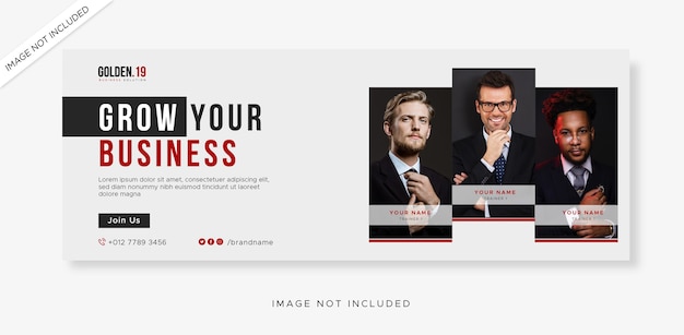 Business facebook cover and web banner template 