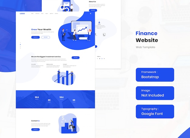 Business and finance service web template