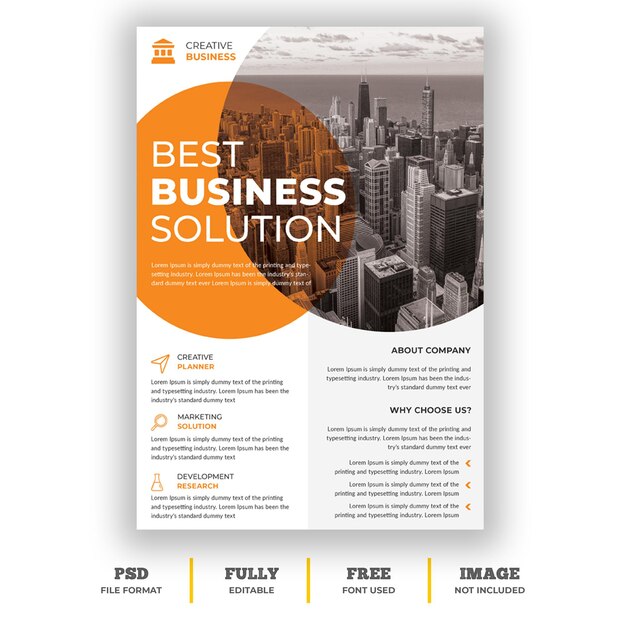 PSD business flyer template