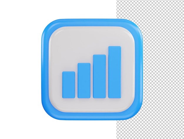 business grow bar chart icon illustration transparent element