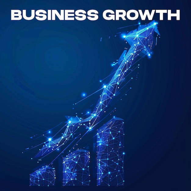 Business growth concept for post background