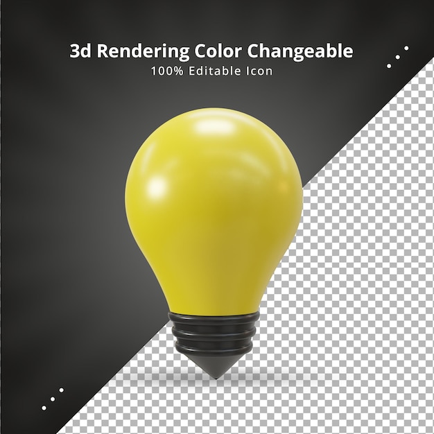 business idea ui icon 3d rendering bulb ui icon