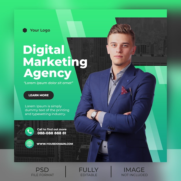 Business instagram post template