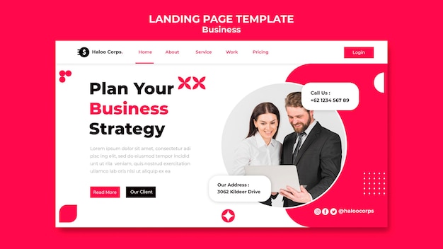 Business landing page template