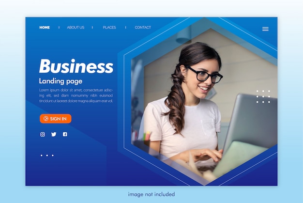 Business landing page website  template