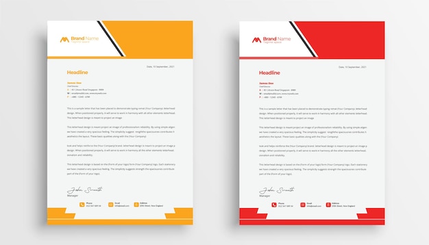 Business letterhead template