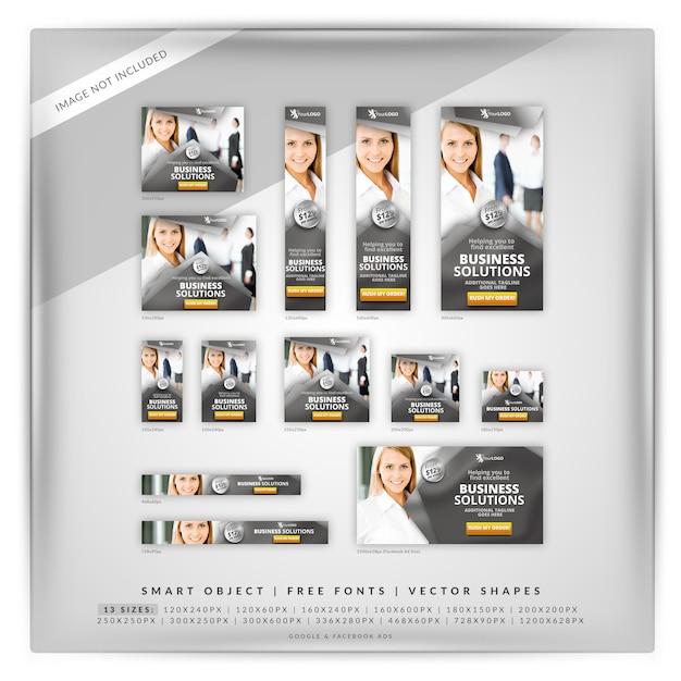 PSD business marketing campaign banner set