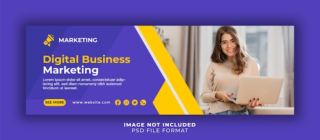 Business marketing Facebook cover template