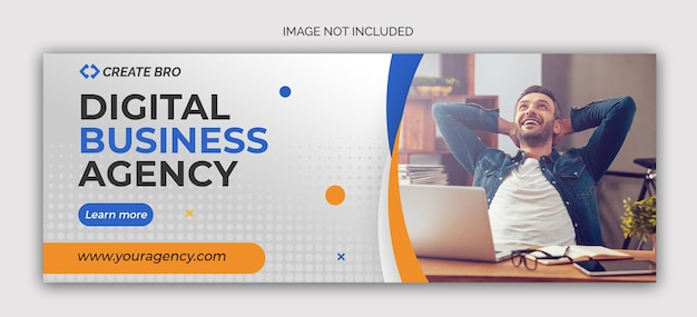 Business marketing social media post banner template