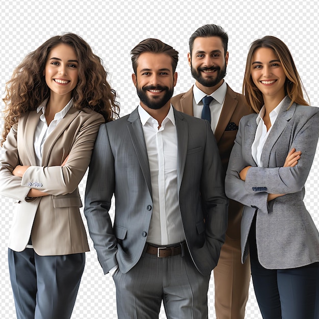 Business people team on isolated transparent background