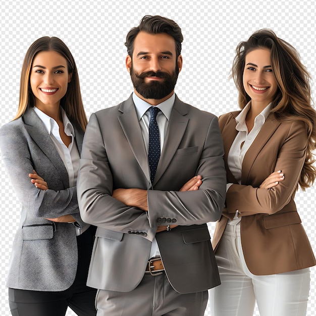 Business people team on isolated transparent background