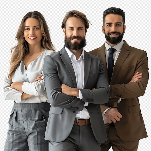 Business people team on isolated transparent background