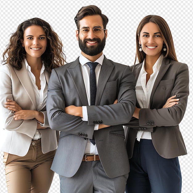 Business people team on isolated transparent background