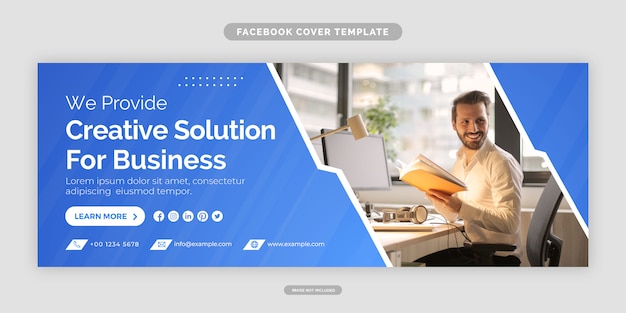 Business promotion and corporate Facebook cover template