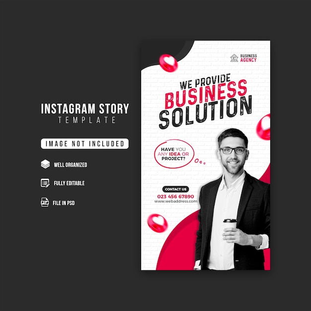 Business promotion and corporate Instagram story design template