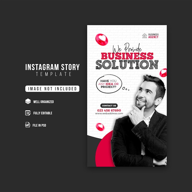 Business promotion and corporate Instagram story design template