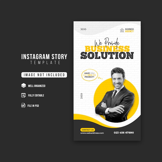 Business promotion and corporate Instagram story design template