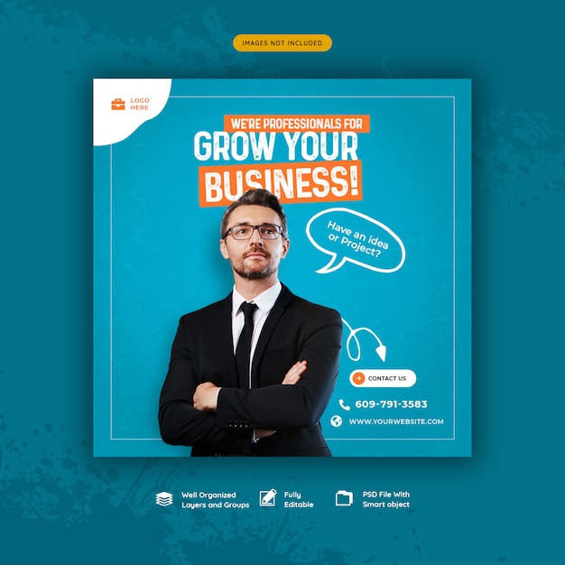 Business promotion and corporate social media banner template