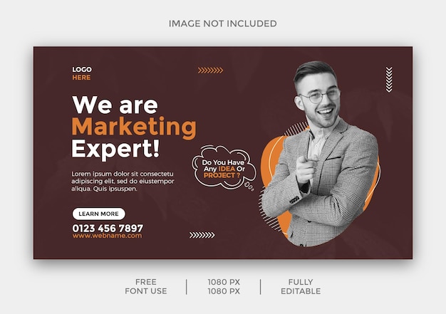 Business promotion and corporate web banner post template design