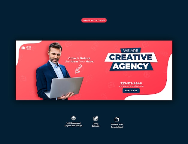 Business promotion and creative facebook cover template