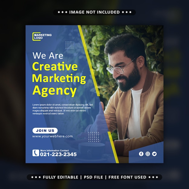 Business Promotion and Digital Marketing Agency Social Media Banner Template