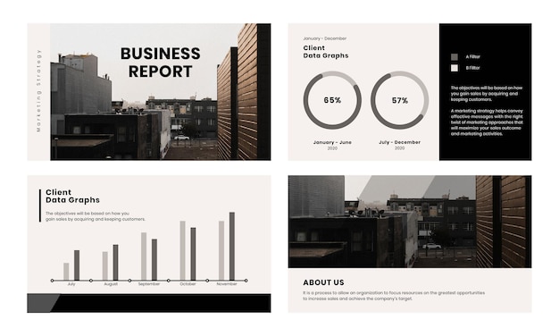 PSD business report psd presentation editable templates