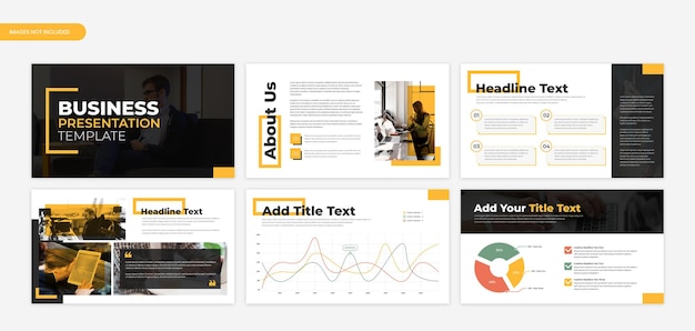 Business slides and data overview presentation template