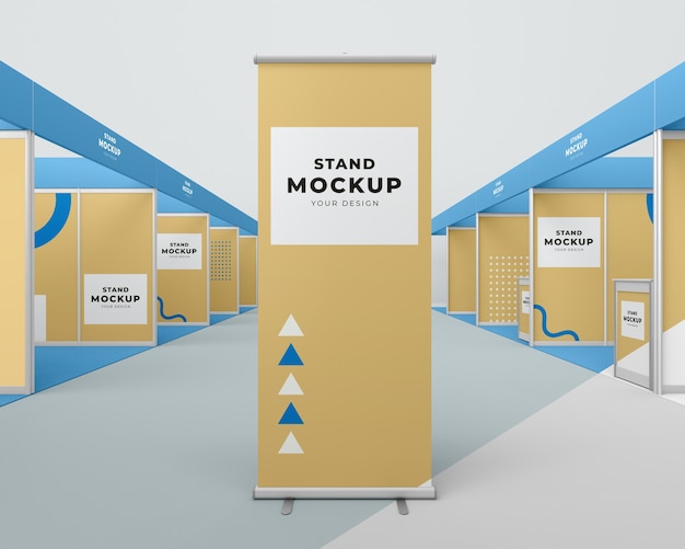 Business stand and booth mock-up