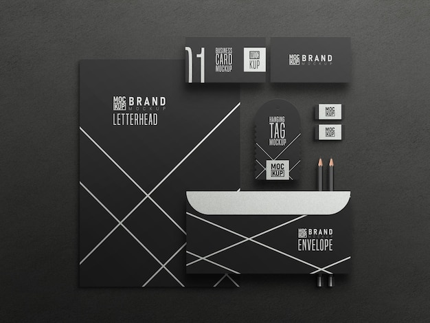 Business stationary set mockup