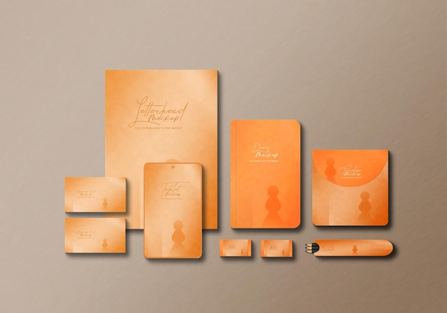 Business stationary set mockup