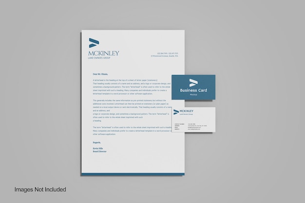 Business stationery mockup