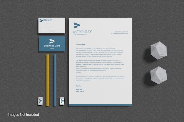 Business stationery mockup