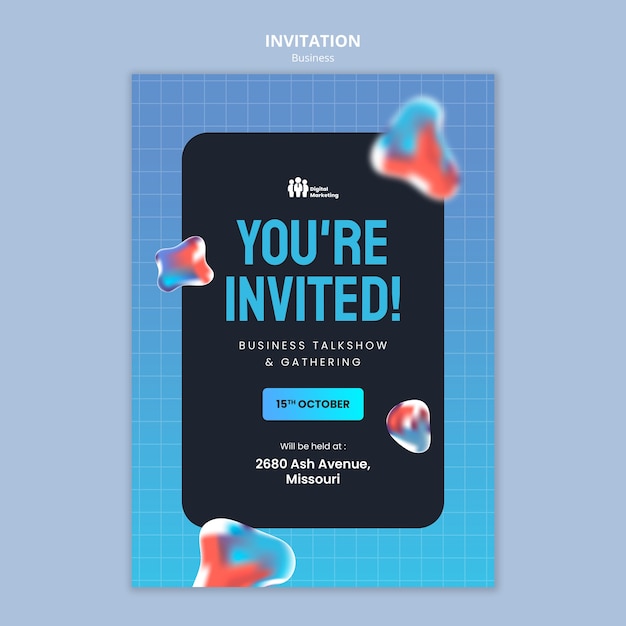 Business strategy invitation template