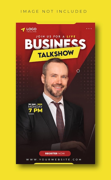 Business Talkshow trendy story banner design for Instagram and facebook