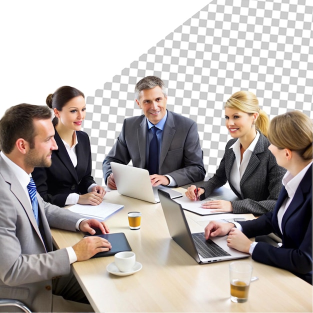 Business team and manager in a meeting