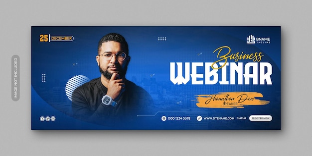 Business webinar banner template