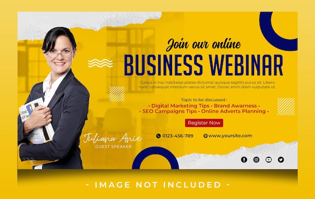 business webinar online conference web banner