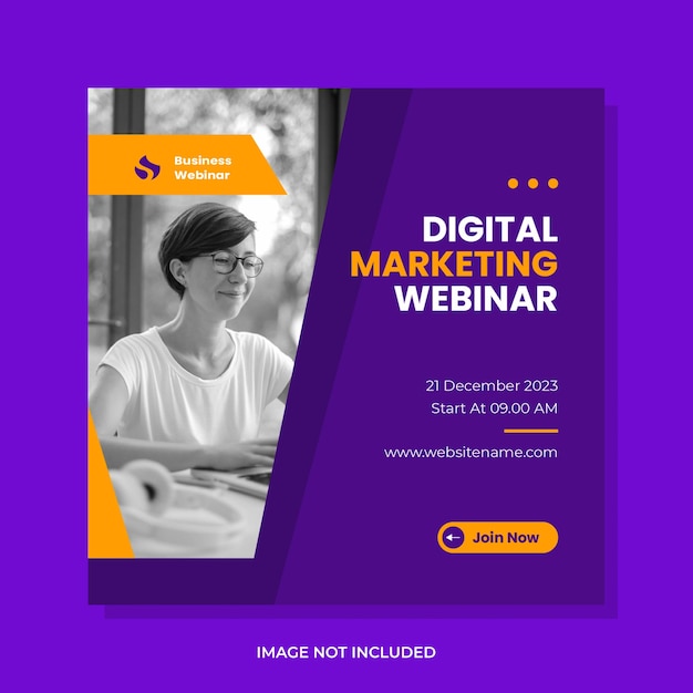 Business webinar online instagram post editable template