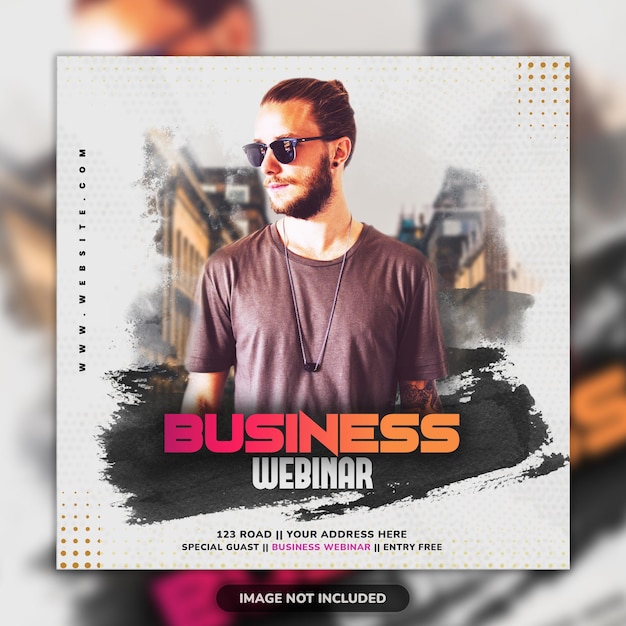 Business Webinar Social And  Instagram Post Template Design