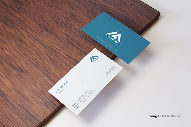 BusinessCardmockupDesignonwood