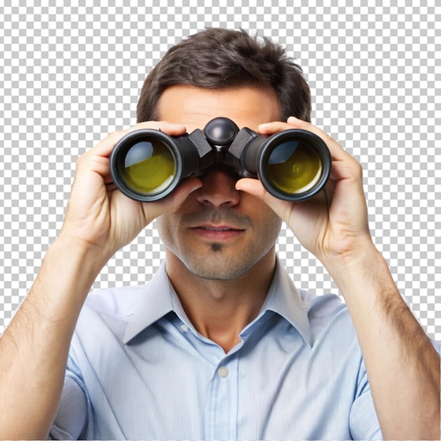 businessman using binoculars