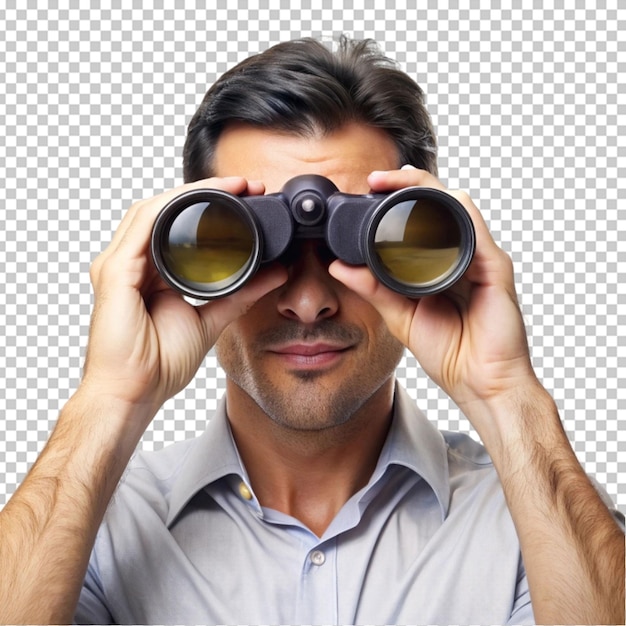 businessman using binoculars